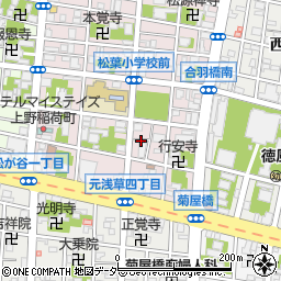 東京都台東区松が谷1丁目7周辺の地図
