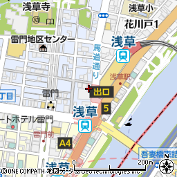 ビッグエコー BIG ECHO 浅草店周辺の地図
