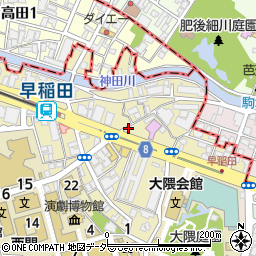 スカイコートヌーベル早稲田周辺の地図
