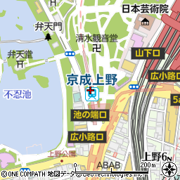 ファミリーマート京成上野駅店周辺の地図