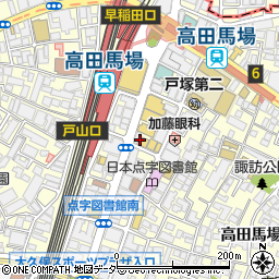 すき家高田馬場店周辺の地図