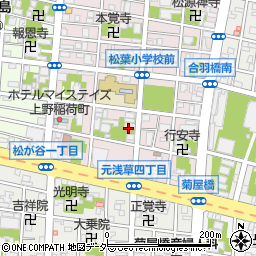 東京都台東区松が谷1丁目周辺の地図