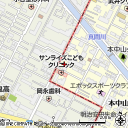 薬局くすりの福太郎　本中山4丁目店周辺の地図