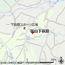 山梨県甲州市塩山下萩原791周辺の地図