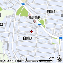 千葉県佐倉市白銀周辺の地図