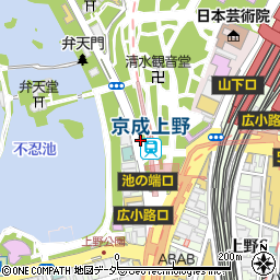 東京都台東区上野公園4周辺の地図