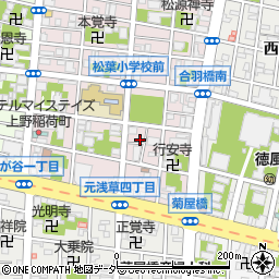 東京都台東区松が谷1丁目7-11周辺の地図