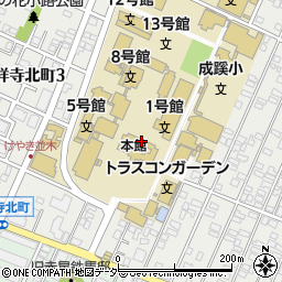 成蹊大学 第一学生食堂周辺の地図