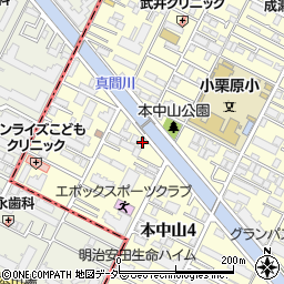 千葉県船橋市本中山4丁目13-12周辺の地図