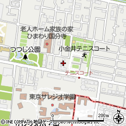 小金井市　テニスコート場周辺の地図