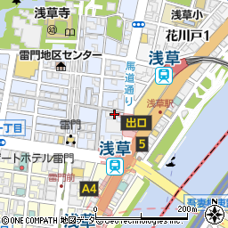 文殊 浅草店周辺の地図