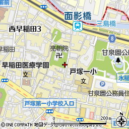 東京都新宿区西早稲田3丁目周辺の地図
