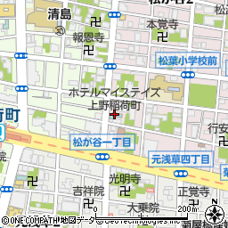 ホテルマイステイズ上野稲荷町周辺の地図