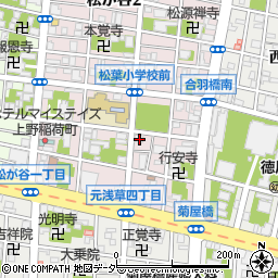 東京都台東区松が谷1丁目7-7周辺の地図