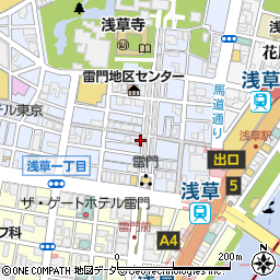 文扇堂　雷門店周辺の地図