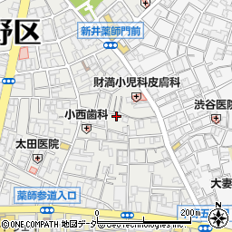 新井東公園トイレ周辺の地図