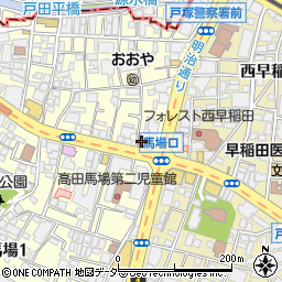 松屋 高田馬場2丁目店周辺の地図