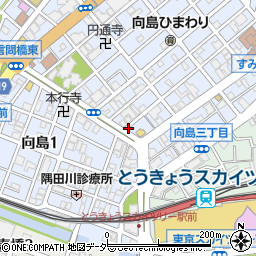 墨田三菱自動車販売お客様駐車場【0:00～7:00】周辺の地図