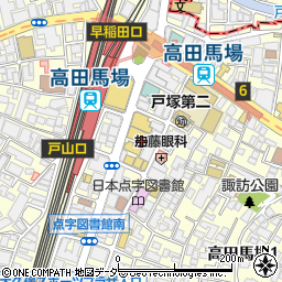 東京都新宿区高田馬場1丁目28周辺の地図