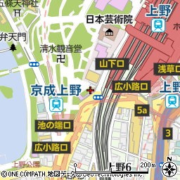 東京都台東区上野公園1周辺の地図