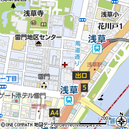 マクドナルド浅草店周辺の地図