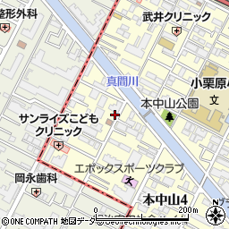 千葉県船橋市本中山4丁目19-1周辺の地図