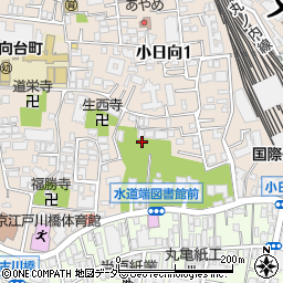 東京都文京区小日向1丁目周辺の地図