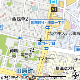 竹下乳業株式会社　西浅草営業所周辺の地図