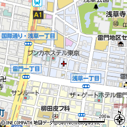 東京都台東区浅草1丁目14周辺の地図