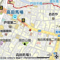 銀座メガネコンタクト　高田馬場店周辺の地図