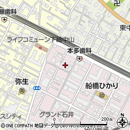 千葉県船橋市二子町384周辺の地図