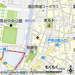 東京都新宿区高田馬場3丁目38周辺の地図