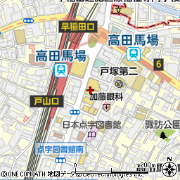 １００円ショップセリア　ピーコックストア高田馬場店周辺の地図