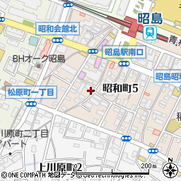 東京都昭島市昭和町5丁目周辺の地図