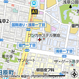 東京都台東区浅草1丁目12周辺の地図