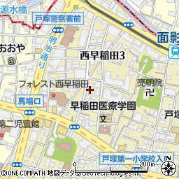 西早稲田児童遊園周辺の地図
