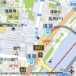 名代宇奈とと 浅草店周辺の地図