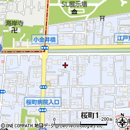 東京都小金井市桜町周辺の地図