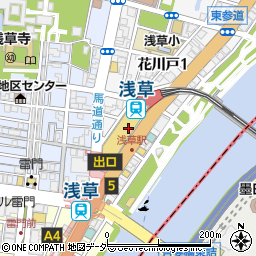 米八松屋浅草店周辺の地図