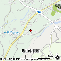 山梨県甲州市塩山下粟生野738周辺の地図