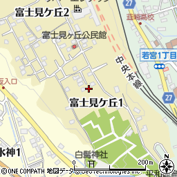 山梨県韮崎市富士見ケ丘1丁目周辺の地図