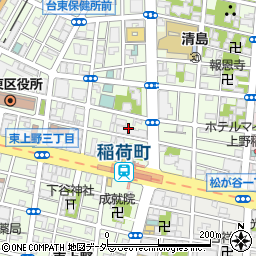 喜久屋クリーニング　稲荷町店周辺の地図