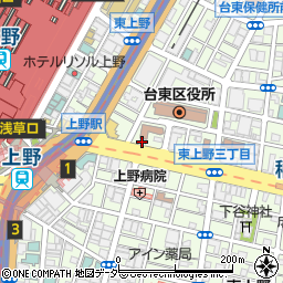 ミラトレ　上野周辺の地図