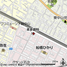 千葉県船橋市二子町530周辺の地図