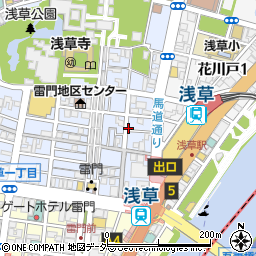 浅草 香味家 雷門店周辺の地図
