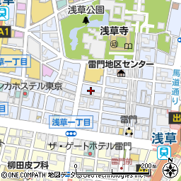 東京都台東区浅草1丁目29周辺の地図