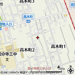 東京都国分寺市高木町周辺の地図