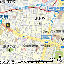 東京都新宿区高田馬場2丁目8周辺の地図