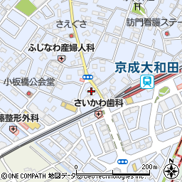 千葉銀行大和田支店 ＡＴＭ周辺の地図