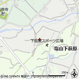 山梨県甲州市塩山中萩原3095周辺の地図